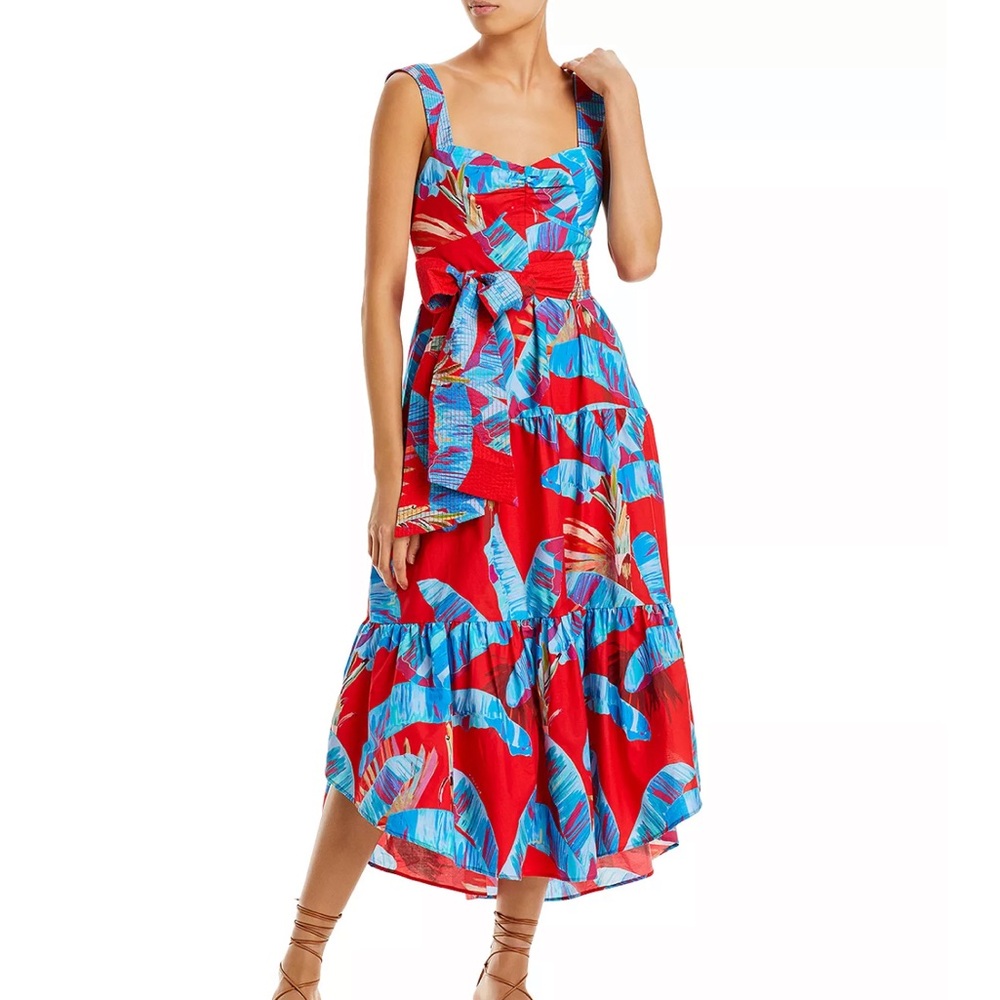 FARM Rio Sweet Jungle Cotton Midi Dress